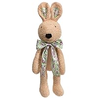 iBonny Plush Bunny Stuffed Animals Rabbits Toys with Floral Bowknot Adorable Doll Kids Tan 24 Inch