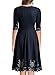 Miusol Women's Casual Scoop Neck Embroidered Party Swing Dress