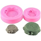 2Pcs/Set 3D Tree Stump Silicone Jelly Sugar Bakeware Fondant Molds For Tree Bark Impression Mat