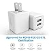 USB Wall Charger,Moallia 2-Pack Dual Port USB Power Adapter Wall Charger Plug Compatible with iPhone X/8/7/7 Plus/6s/6s Plus, iPad Pro/Air, Samsung S9/S8/S7, HTC, LG, Huawei, Google Nexus and More