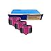 Inkjetcorner 3 Pack MAGENTA Remanufactured Ink Cartridge Shows Ink Level for HP No. 02 Photosmart C5140 C5150 C5180 C6150 C6180 C6240 C6250 C6280 C7150 C7180 C7250 C7280