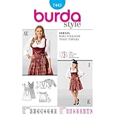 Burda Ladies Sewing Pattern 7443 Dirndl Dress with Apron