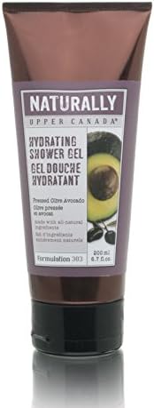 Upper Canada Soap And Candle Naturally Hydrating Shower Gel, Pressed Olive Avocado, 6.7 Ounce
