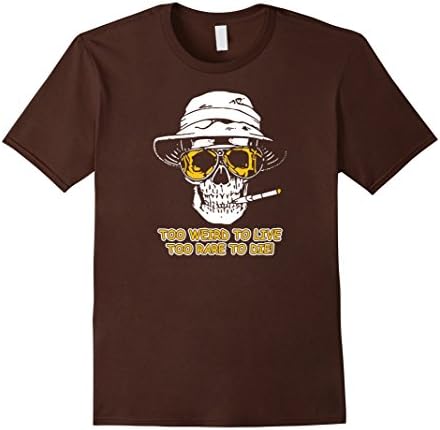 Men's Too Weird To Live - To Rare To Die Tshirt - Funny Tshirt Large Brown