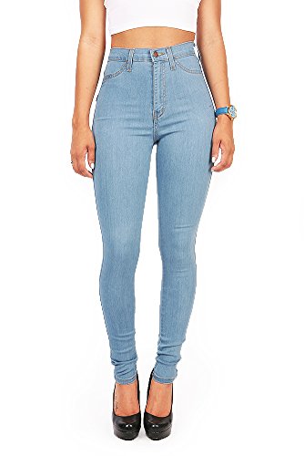 Vibrant women s juniors vintage high waist denim skinny…