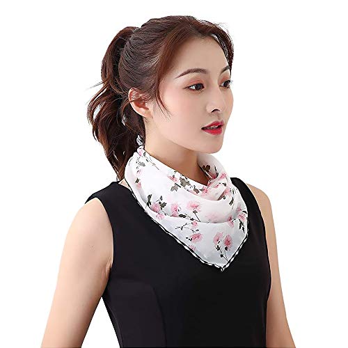 Sun Protection Chiffon Face Cover Dust Neck Gaiter Scarf Print Balaclavas Women