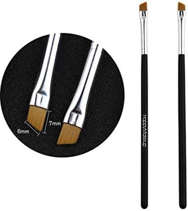 DICPOLIA Beauty Angled Eyebrow Brush Spoolie - Eye Brow Makeup Comb Thin Angle Synthetic Bristle to Define, Shape Blend Perfect Brows Every Time, Works All Cosmetic Fillers