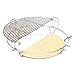 Aura outdoor products Stainless Half Moon Grill Grate for Large Big Green Egg, Kamado Joe, Vision Grill and More!