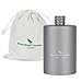 iBasingo 200ml Titanium Pocket Flagon Camping Portable Alcohol Bottle Drink Sports Outdoor Hip Flask Picnic Wine Bottle Ti1579I