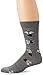 K. Bell Men's Classics Novelty Crew Socks, Zombie (Charcoal), Shoe Size: 6-12