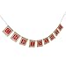 Pixnor MERRY CHRISTMAS Burlap Bunting Banner Flags for Christmas Party
