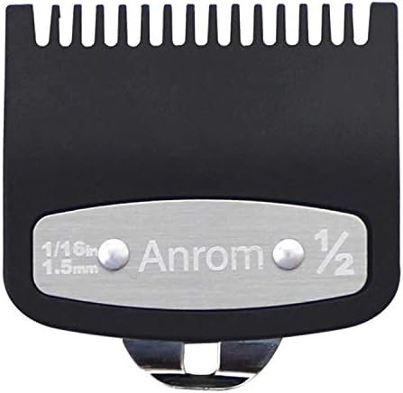 Anrom Professional Multi-function Black Premium Hair Clipper Guide with Metal Clip Limit Comb #½ 1/16 inch (1.5mm)