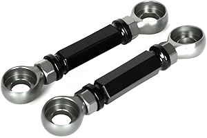 GOODELY DR-Z400SM Lowering Link Adjustable Rear Drop Link Compatible With DR-Z 400SM/S/E DR650/S/SE GSX1300R HAYABUSA KLX300 KLR650 ZX10R ZX6R KX112/KX80/KX120 KX85,CNC Lowering Suspension Linkage Arm(Black)