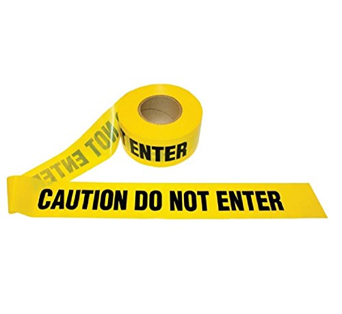 1 roll of Barricade Tape. Yellow and Black Caution DO NOT Enter Tape 3 inch Wide, 1000 Feet. Printed Barricade Tape 3 mil, Barrier Safety Tape.