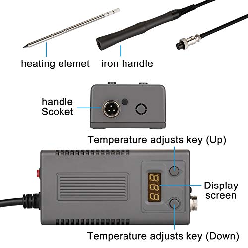 Lötkolben Digitale Lötstation ESD antistatisch Elektronik Soldering Iron 75W mit LCD Anzeige Lötset für Profi und… – Bild 3