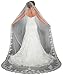 WAJY Lace Edge Cathedral Length Long Bridal Wedding Bridal Veil+Comb