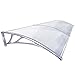 VIVOHOME Polycarbonate Window Door Awning Canopy Grey 40 Inch x 80 Inch