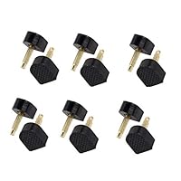 Happyupcity 6 Pairs Women Lady Black 8MM 0.3Inch Size Fine Core U Shaped High Heel Shoes Tips Manufacture Repair Replacement Dowels High Heel Cap Protectors Non-Slip Durable Reduce Footsteps Noise