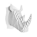 Cardboard Safari Recycled Cardboard Animal Taxidermy Rhino Trophy Head, Robbie White Medium
