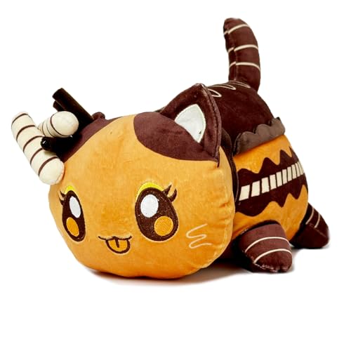 Chocolate Cake Cat Plush Toys - Fantasy Themed Mini Squishy Figures - Embroidery Plush Pillow - Kawaii Cat Stuffed Animal Collectibles Toys for Kids Idea