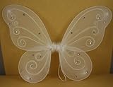 White Butterfly Fairy Costume Wings 17