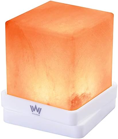 Bamber Himalayan Salt Lamp, USB Himilian Sea Salt Crystal Night Light with Dimmer Switch, Longlife LED and Safe in Use, Premium Acrylic Base