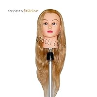 Bellrino 28-30" Cosmetology Mannequin Manikin Training Head with Human Hair (BLONDE (TIFFANY))