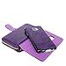 S6 Case, Galaxy S6 Case, Cellularvilla Galaxy S6 [wallet bag] Case, Pu Leather Flip [7 Card Slots] [Purse] Case, [Zipper Wallet] [Magnetic Detachable] Back Cover For Samsung Galaxy S6 (Purple)