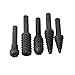 Rurah 5pcs Twist Drill Bit Wood Carving File Rasp Drill Bits Shank Tool Power Tools Woodworking Rasp Chisel Shaped Rotating Embossed Grinding Head