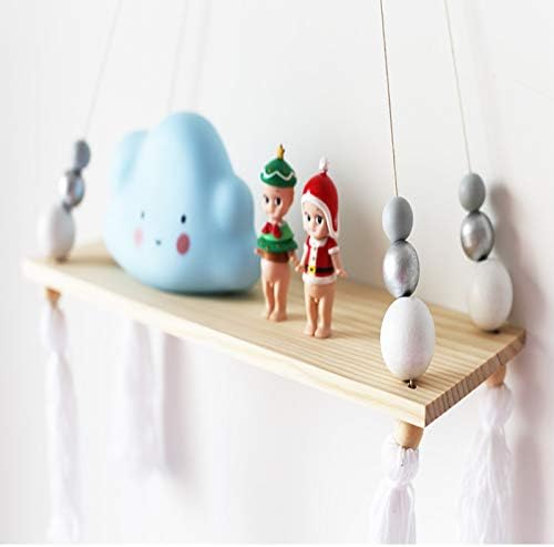 Rangement Et Organisation Etageres Murales Napravi Rs Jingyuu Etagere Murale Enfant Eagere Decorative A Suspendre Avec Corde Planche En Bois Style Ins Forme Balancoire Chambre Decoration Chambre Fille Princesse