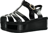 New Women Summer T-Strap Retro Platform Jelly Rain Sandal SNJ SHOES
