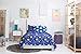 Chital Unisex Twin Bed Sheets | 4 Pc Gender Neutral Kids Bedding Set | Starry Night Sky Print | 1 Flat & 1 Fitted Sheet, 2 Pillow Cases | Durable Super-Soft, Double-Brushed Microfiber | 15” Deep
