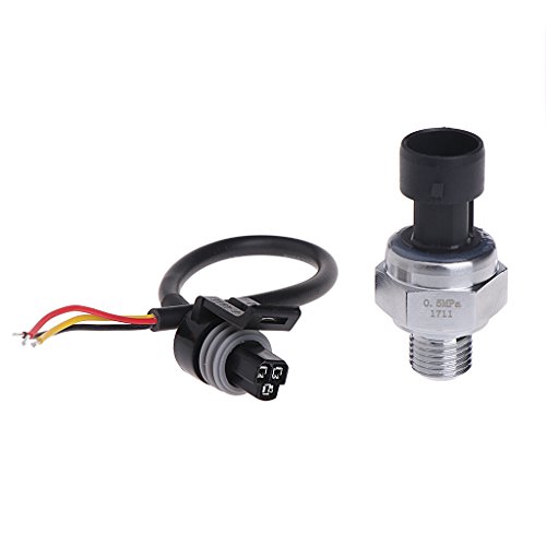 Qisuw Pressure Sensor-G1/4" Inch 5V 0-0.5 MPa Pressure Transducer Sensor Oil Fuel Diesel Gas Water Air