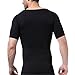 LYXCLS Men's Slimming Body Shaper Tummy Waist Magic Compression Shirt Black