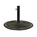 Best Choice Products Round 50-pound Heavy-Duty Rustic Cast Iron Patio Umbrella Base Stand w/ Detachable Stem and Tightening Knob
