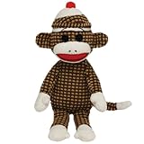 Ty Beanie Babies Sock Monkey Brown Quilted Plush
