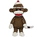 Ty Beanie Babies Sock Monkey Brown Quilted Plush