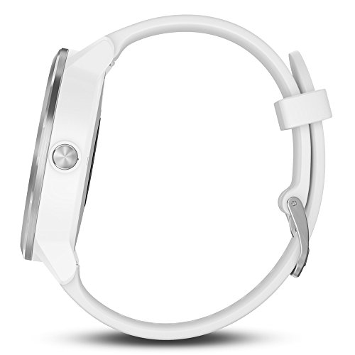 Beach Camera Garmin 010-01769-21 Vivoactive 3 GPS Fitness Smartwatch (White & Stainless) + 1 Year Extended Warranty