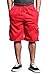 G-Style USA Men's Solid Fleece Cargo Shorts DFP1