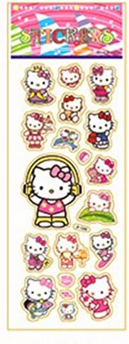 4 Pieces Hellokitty Stickers,Qute Cartoon Cat Waterproof Stickers