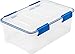 IRIS USA WSB-SS Ziploc WeatherShield 16 Quart Storage Box, Clear, 4 Count