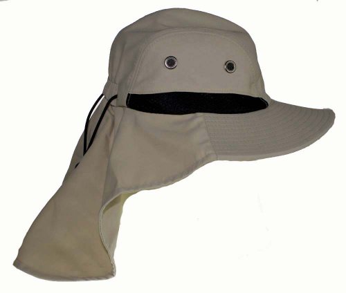 Outdoor Casual Hat, Large Bill Cap with Back Flap Protector