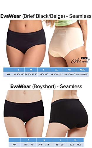 EvaWear 2 Pack, Tampon Replacement, Absorbent Menstrual Period Panty (Large Hipster)