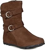 Journee Kids Girls Buckle-Strap Mid-calf Boots