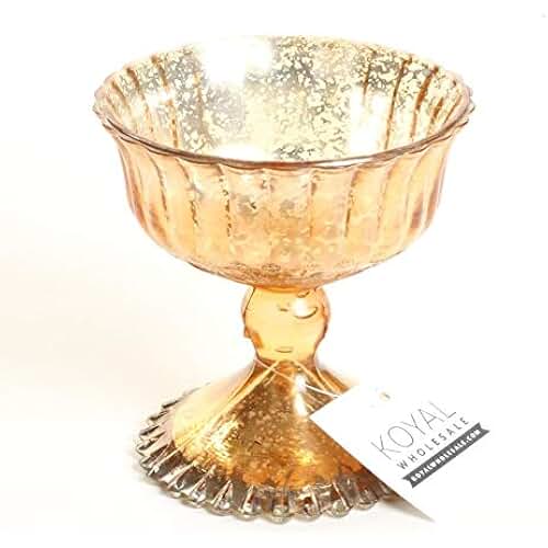 gold compote vase