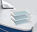 Acrimet Facility 3 Tier Letter Tray, Side Load, Letter Size/A4, Desktop File Organizer, Plastic (White Color)