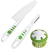 Curious Chef 3 Piece Vegetable Prep Tool Set, Child, Green/White
