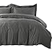 Bedsure 100% Bamboo Duvet Cover Set - Breathable and Wrinkle Resistant Comforter Cover - 3 Piece Set (1 Duvet Cover, 2 Pillow Shams) with Corner Ties and Button Closure Bedding - King