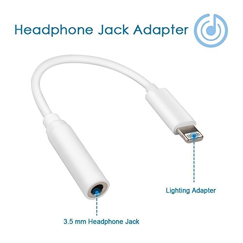 image for ZestyChef iPhone X Adapter Headphone Jack, iPhone X Headphone Adapter,
