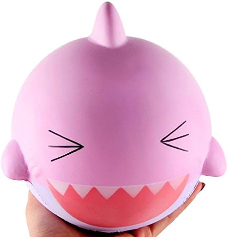 Creazrise Squishies Lovely Big Shark Scented Squishy Slow Rising Squeeze Toys (Pink)